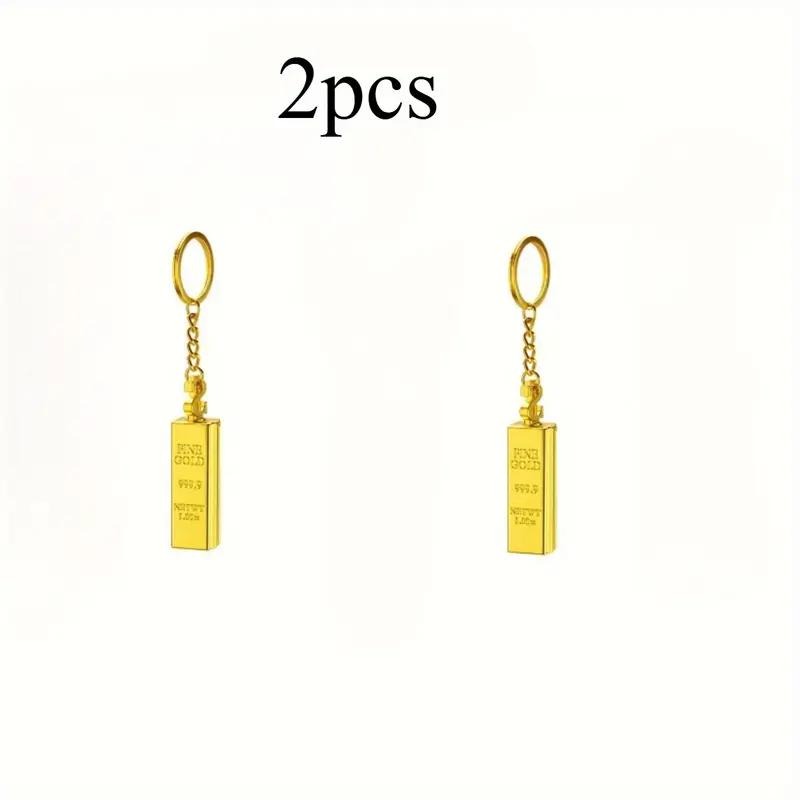 (2-Pack)Gold Bar Permanent Lighter  - Small Match Sticks, Multi-Function Metal Kerosene Lighter, Mini Portable Igniter