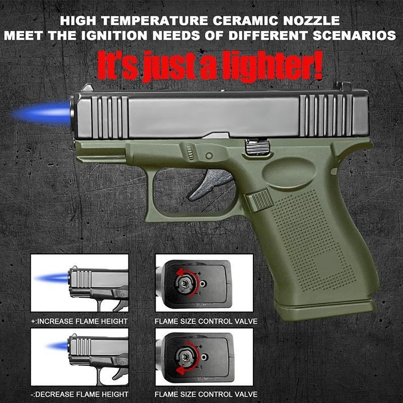 Windproof Butane Lighter Refillable Torch Lighter for Cooking and Daily Use, Father's Day Gift, Outdoor Fun Kitchen Metal Utensils