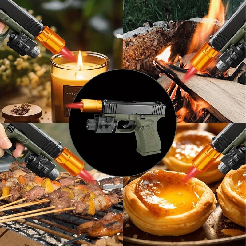 Windproof Butane Lighter Refillable Torch Lighter for Cooking and Daily Use, Father's Day Gift, Outdoor Fun Kitchen Metal Utensils